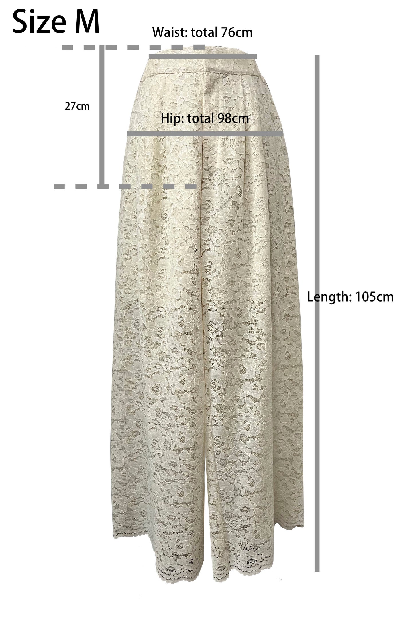 Lace wide pants