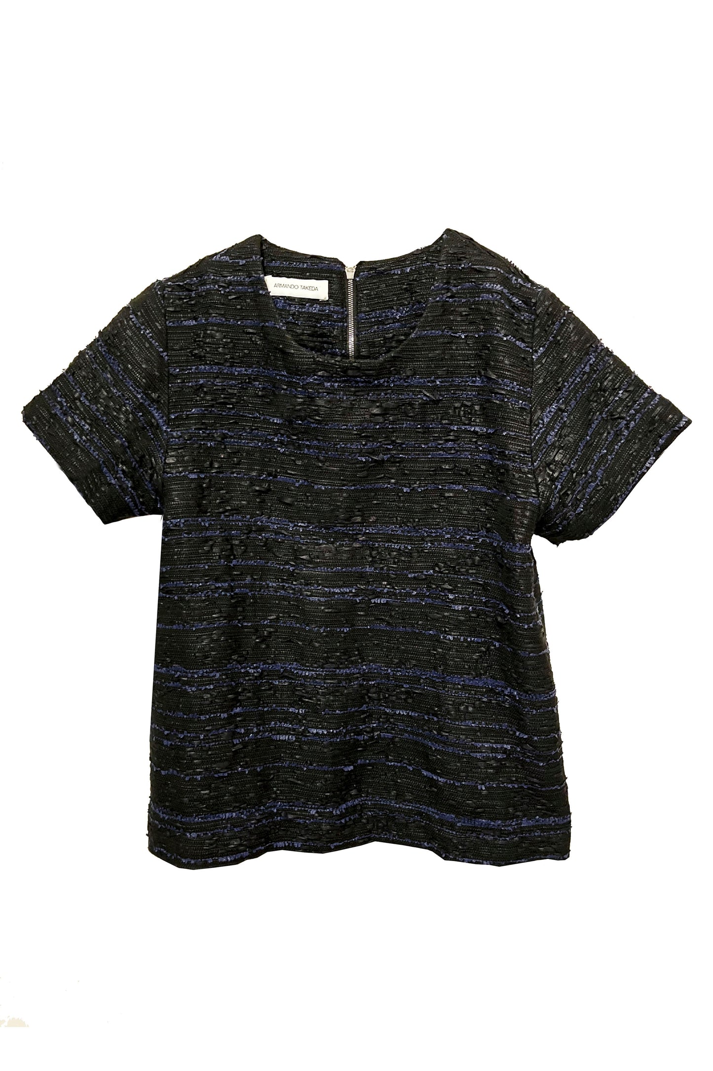 Tweed short sleeve top