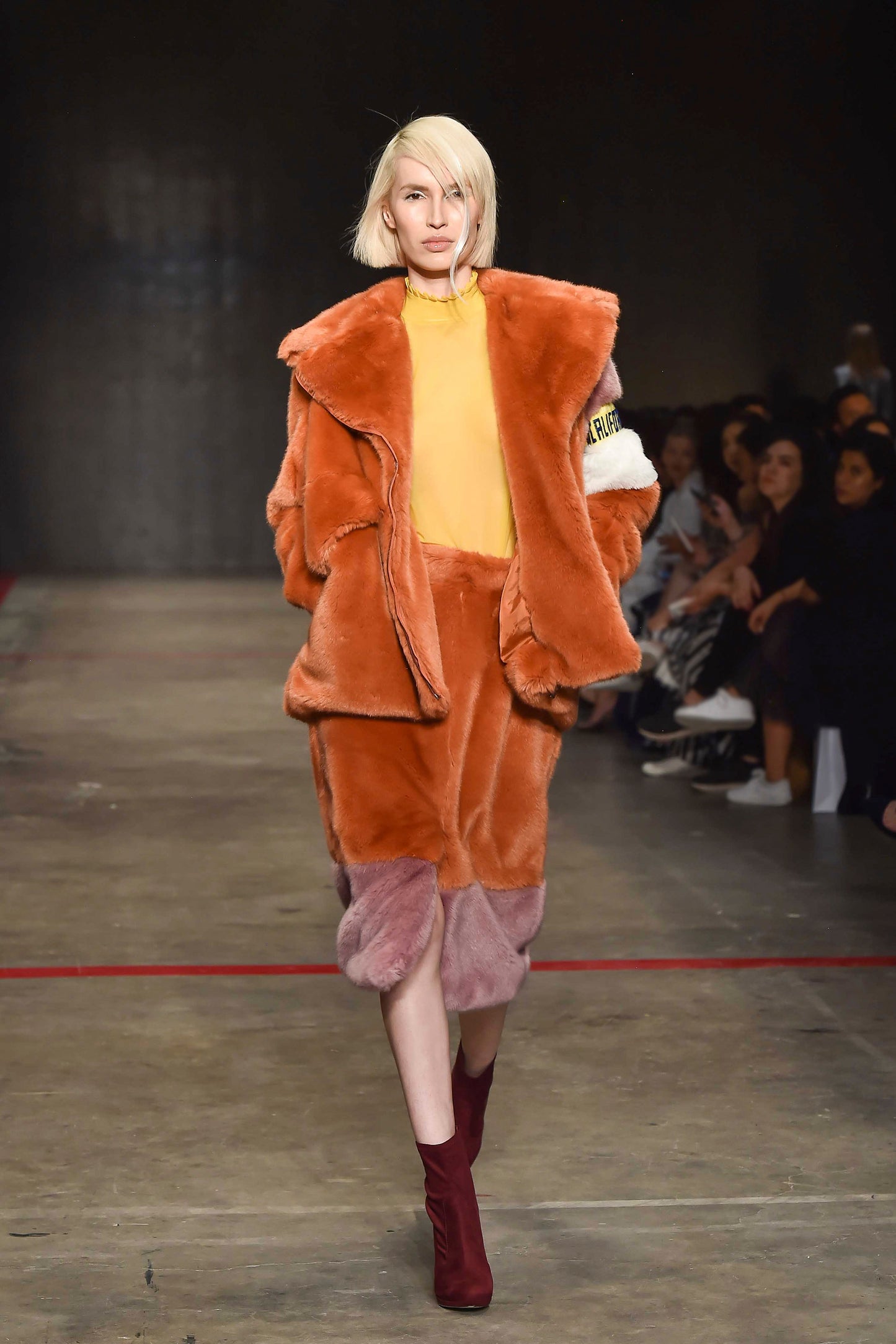 Eco-Fur biker jacket with Purepecha artisan tape
