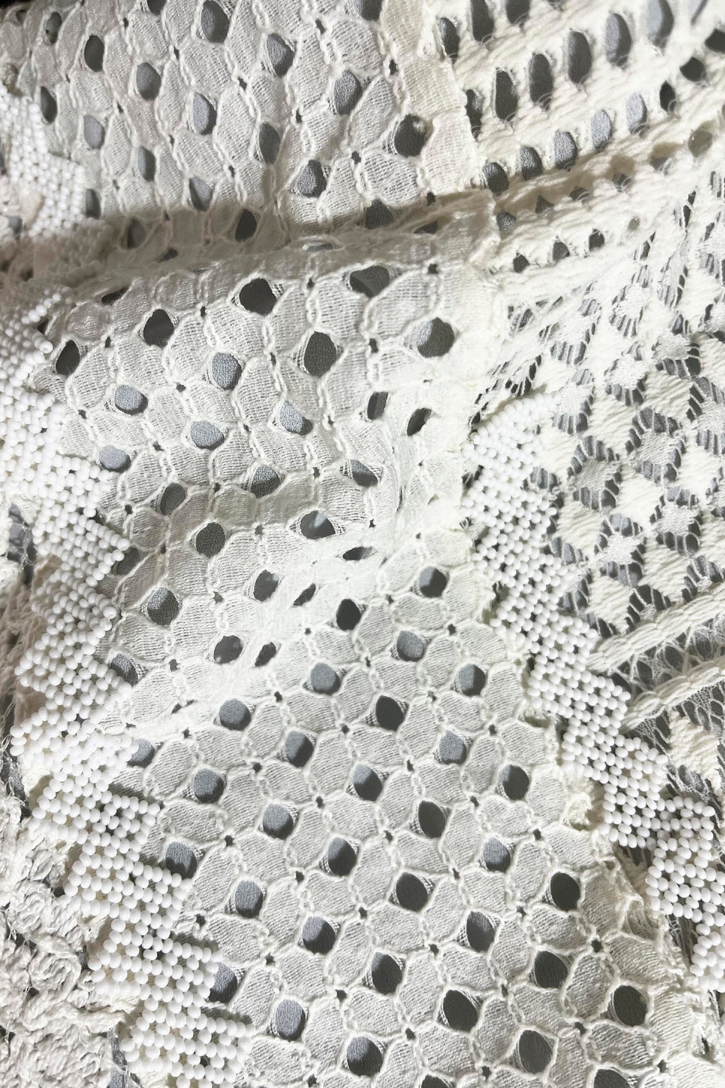 Multiple Lace Dress with Huichol Beads