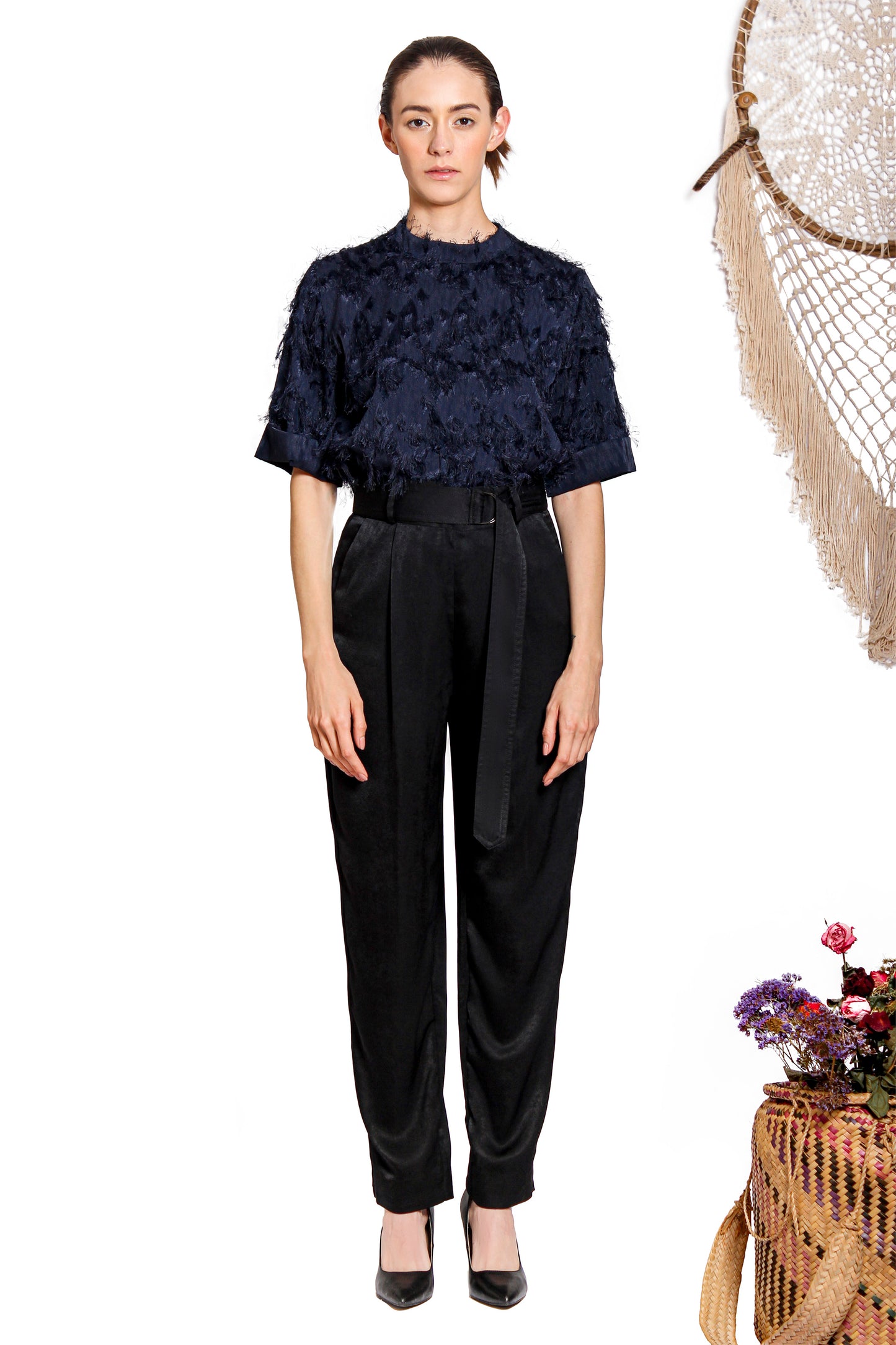 `SP001`Dress satin pants