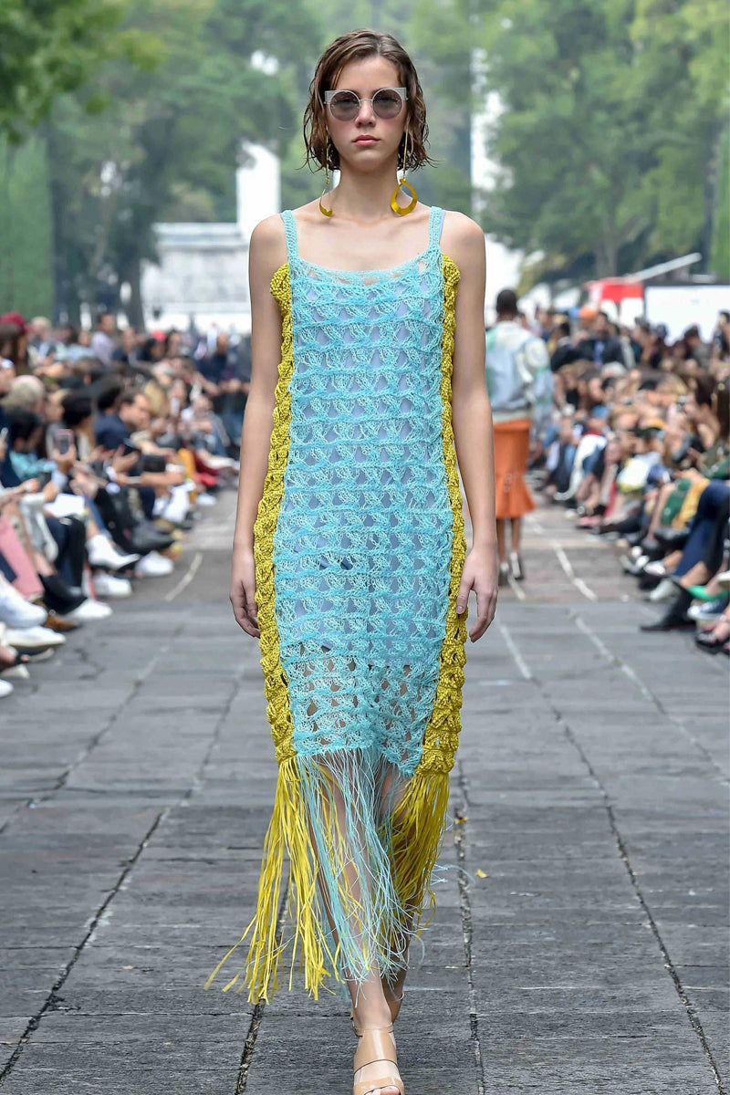 'EL RAYO' Hand knitted dress