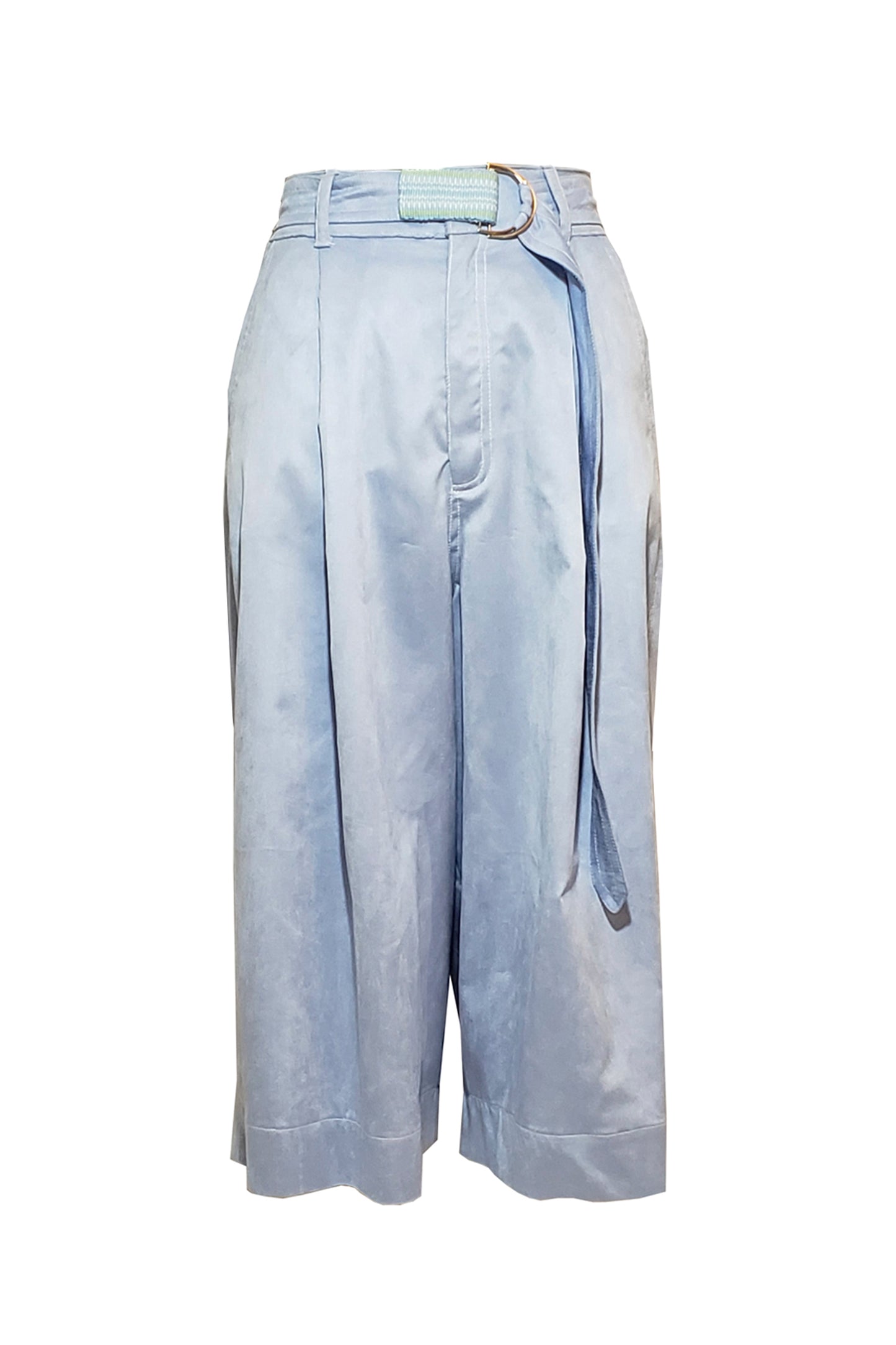 `SC001`Suede culotte with Purepecha woven tape belt