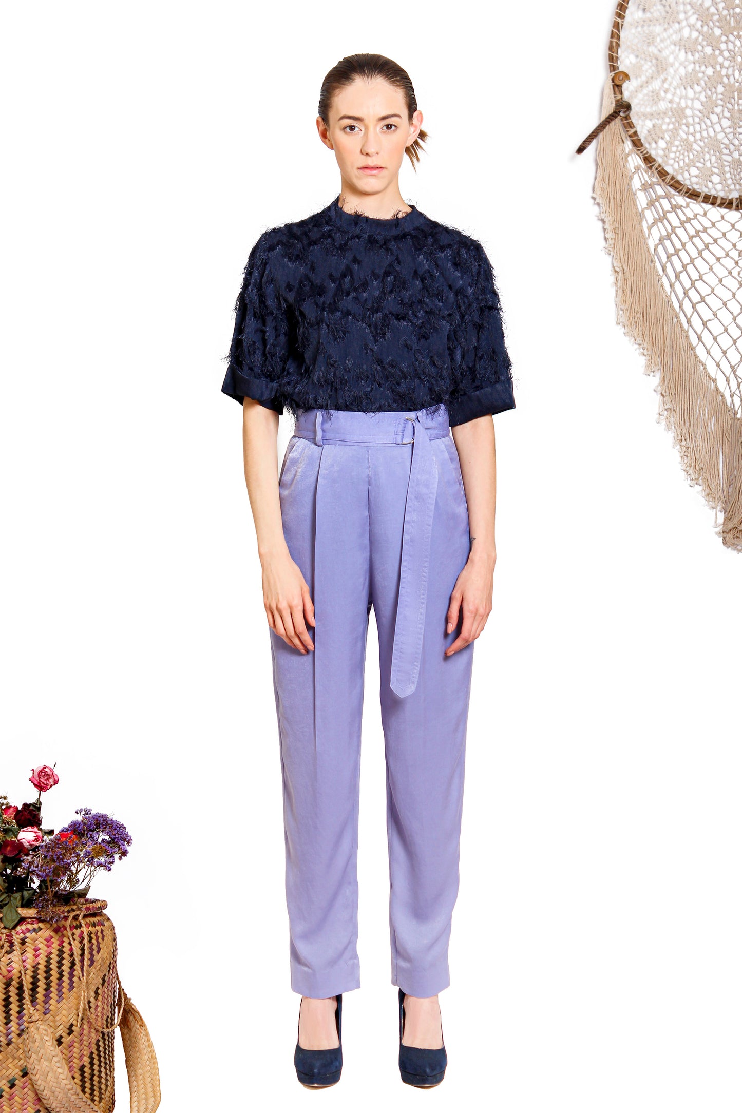 `SP001`Dress satin pants