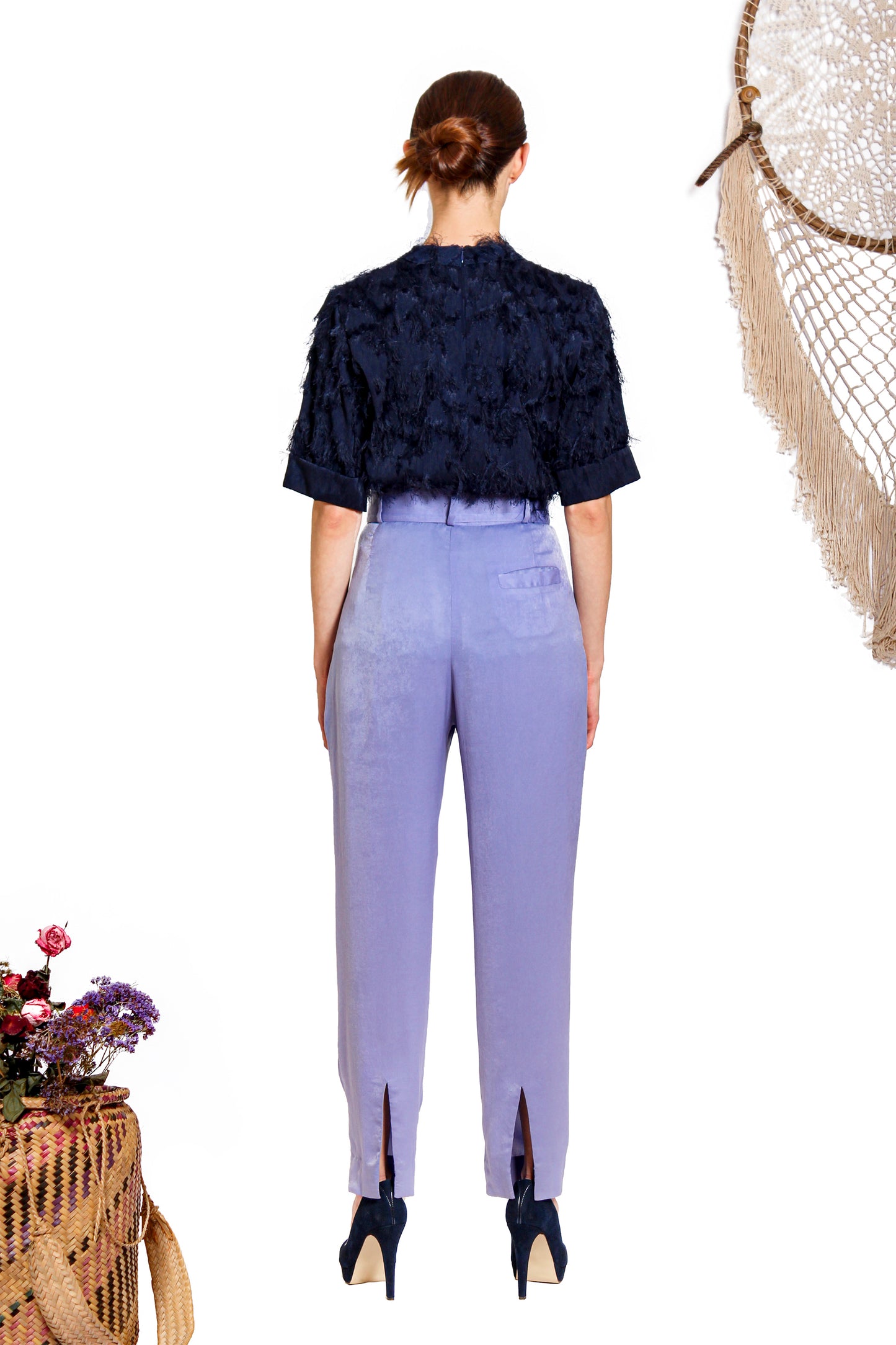 `SP001`Dress satin pants