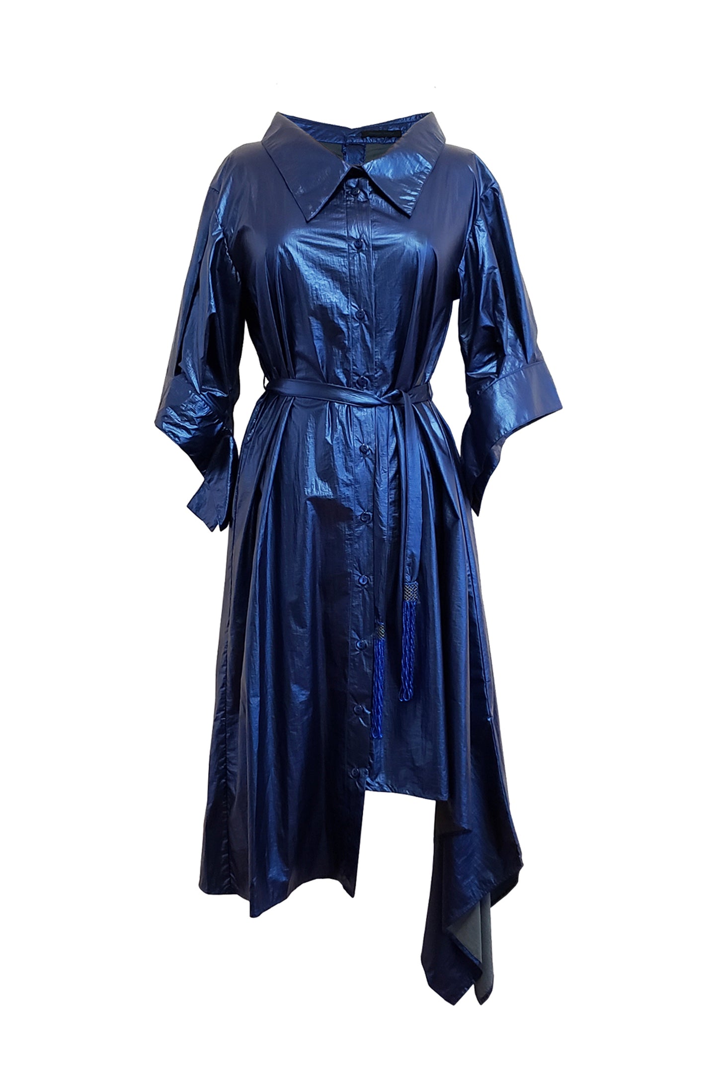 'SC001' Metallic shirt dress