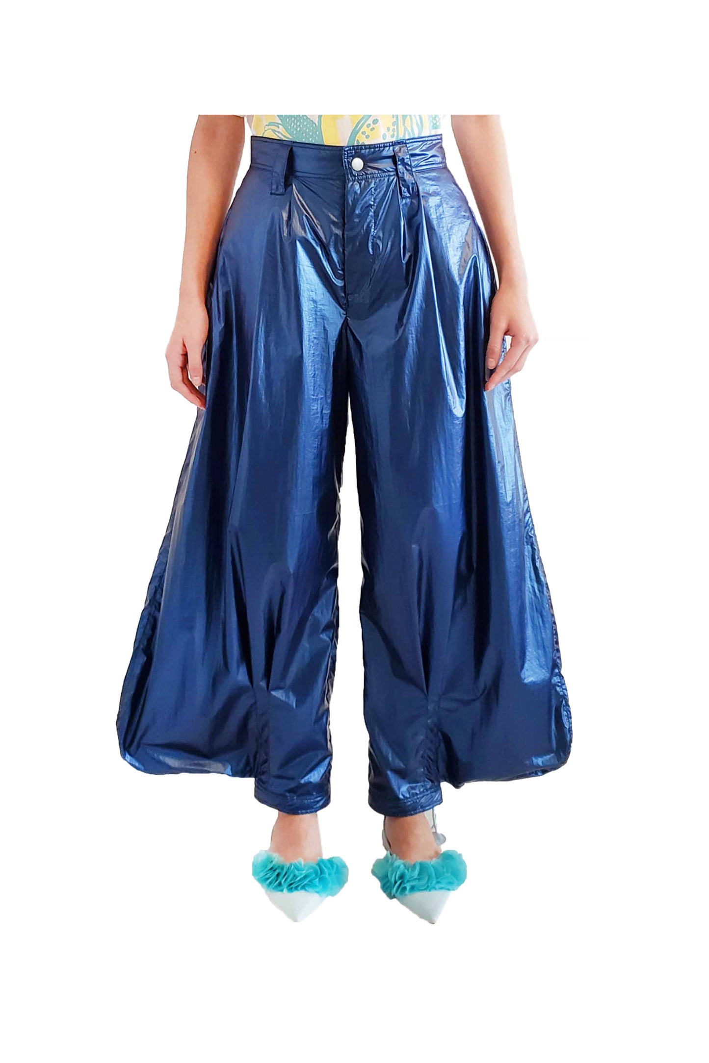 'SC003' Metallic volume pants