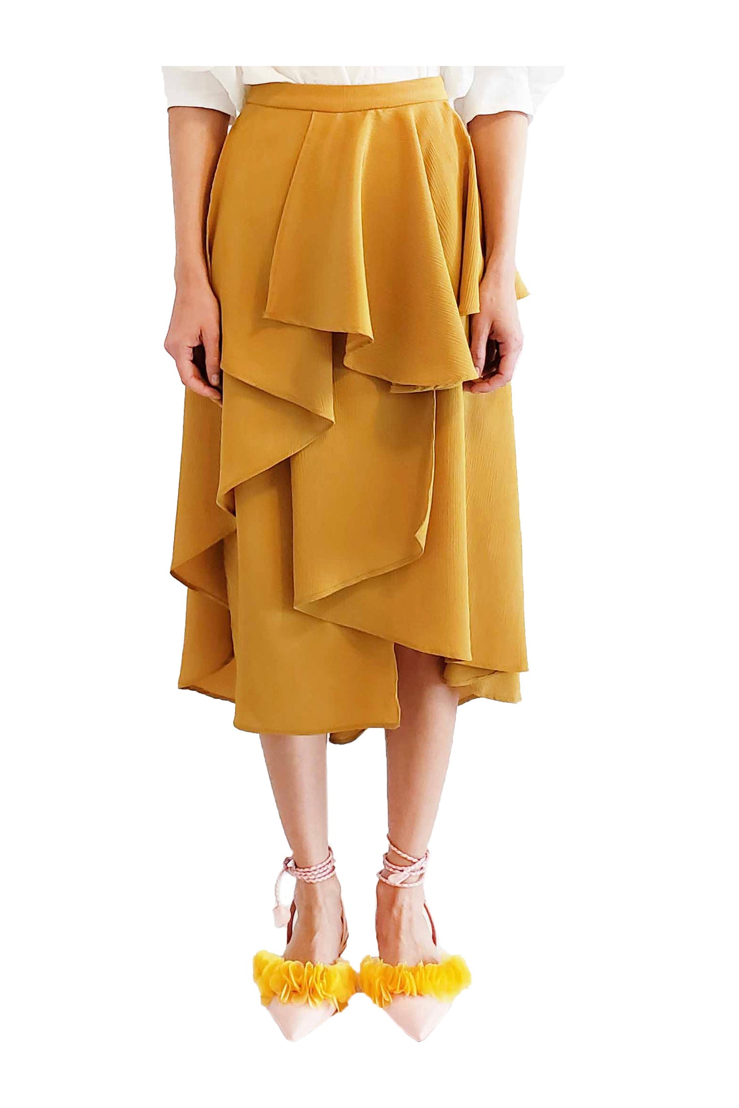'C001' Crepe layered skirt
