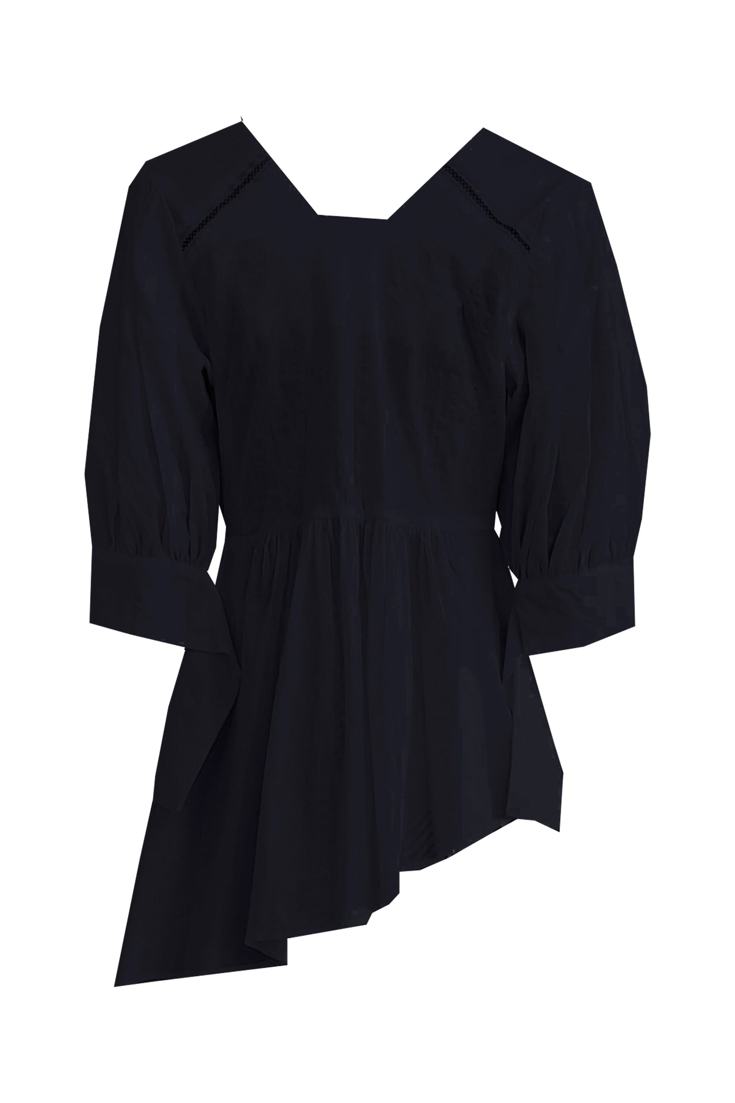 Asymmetrical cotton blouse