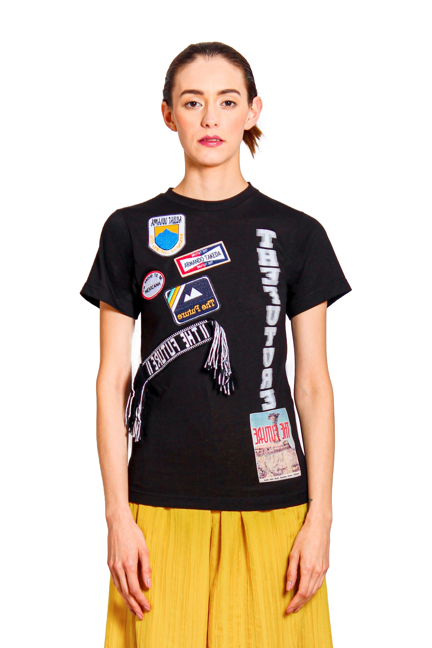 'El tiempo' Patch T-shirt with Purepecha tape