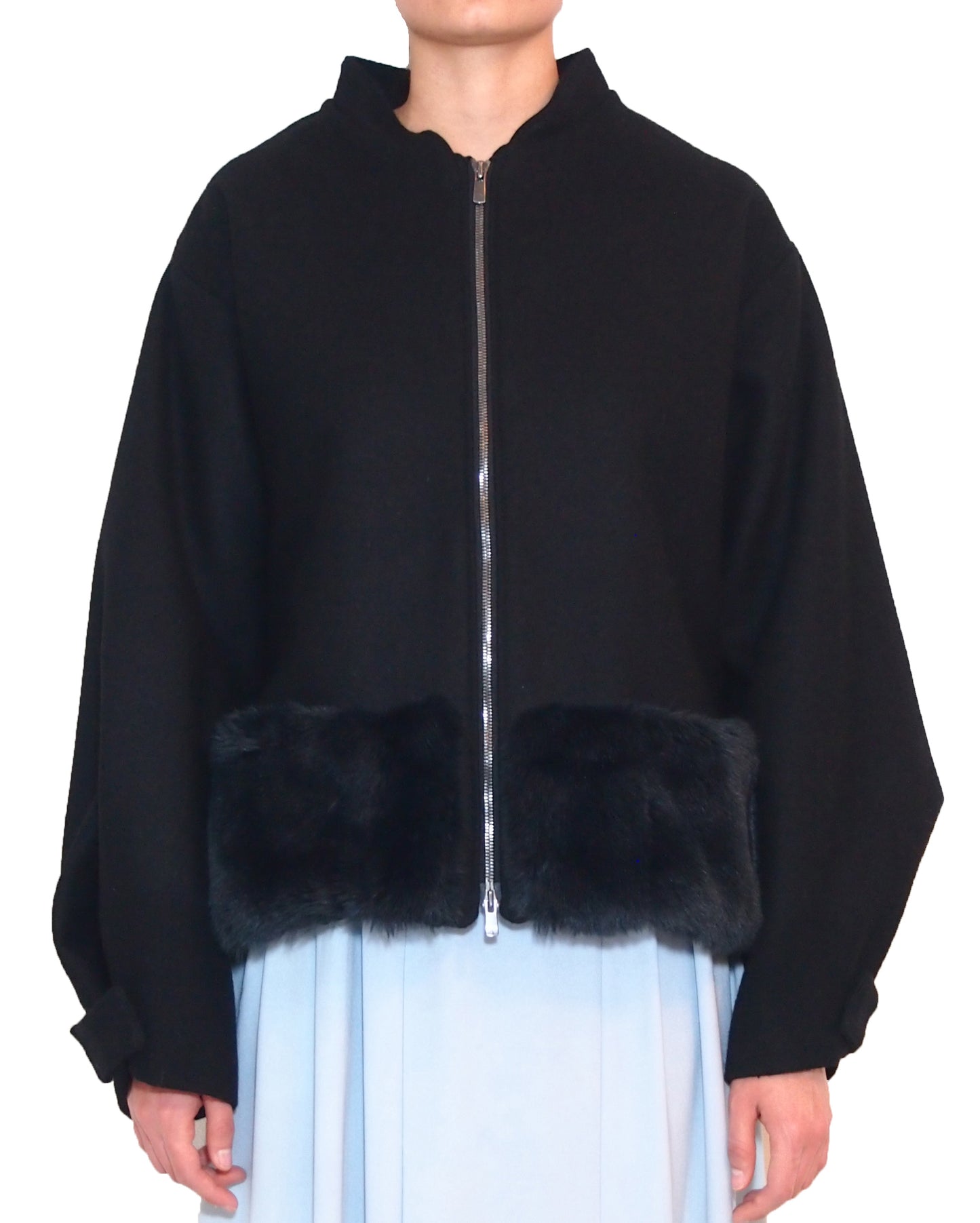 Melton Eco-Fur blouson jacket