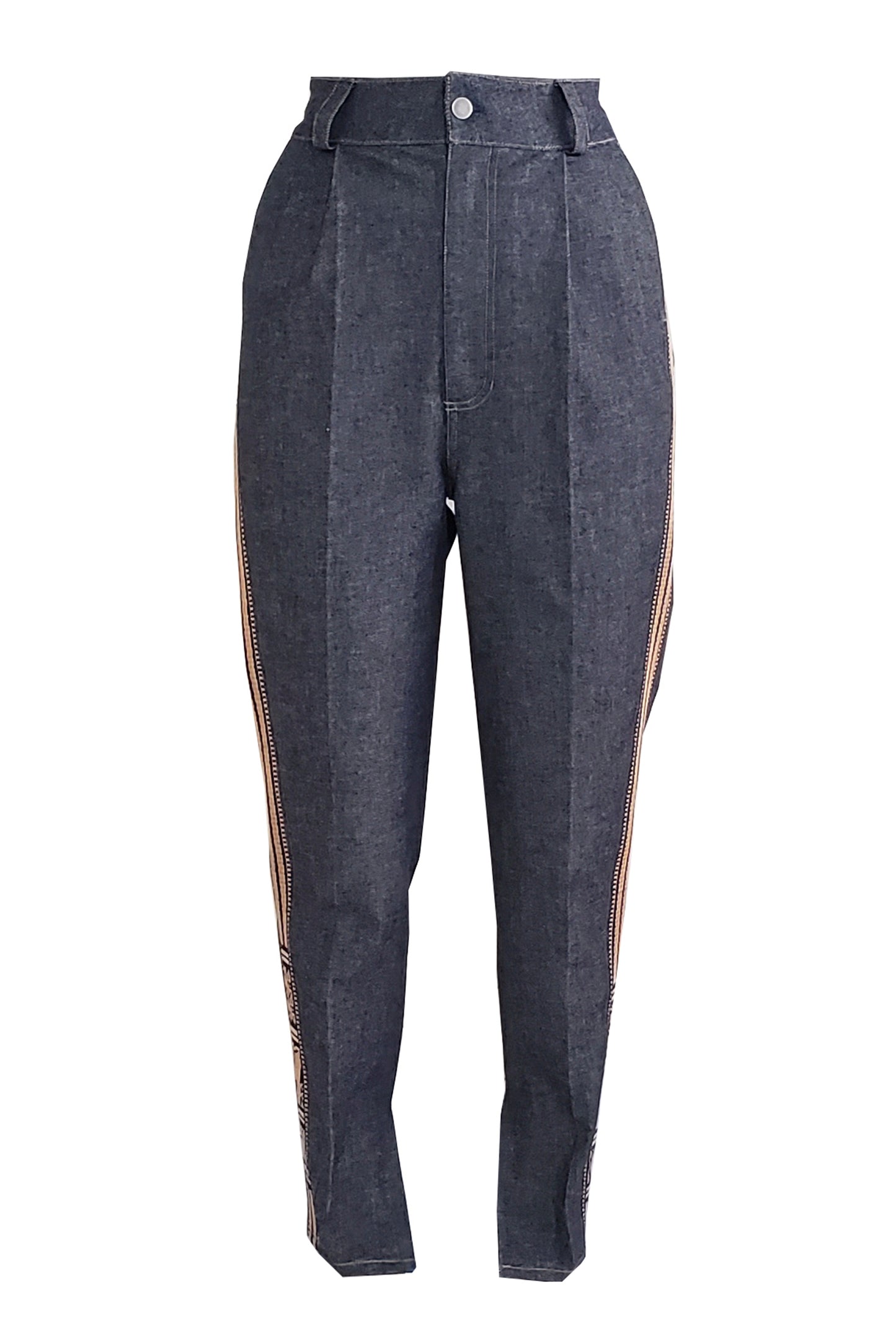 Denim pants with Artisanal tape