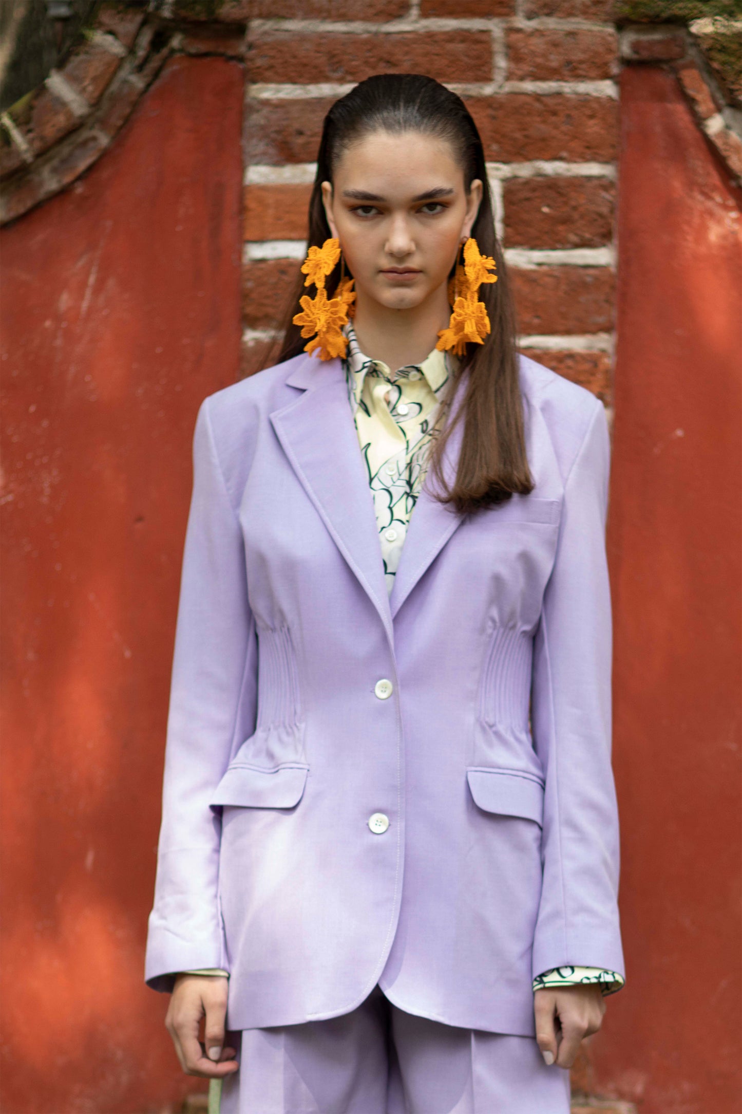 Elastic waist detailed jacket