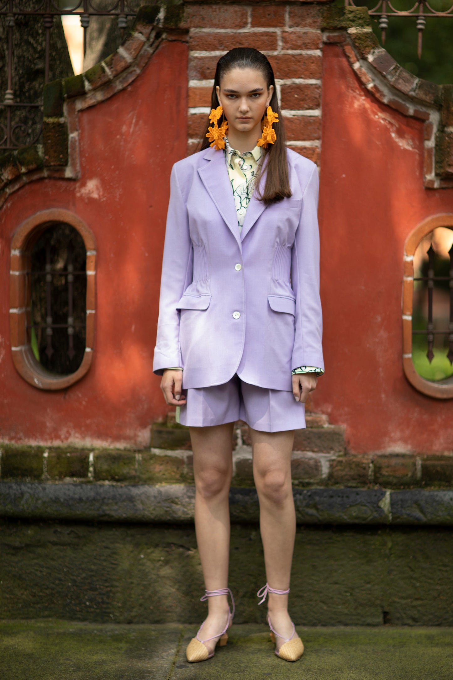 Elastic waist detailed jacket