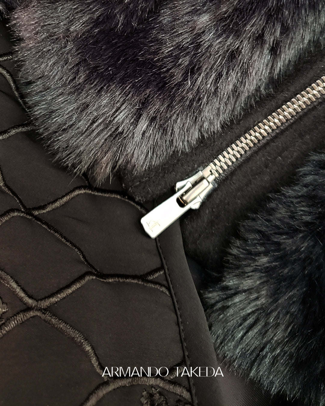 Melton Eco-Fur blouson jacket