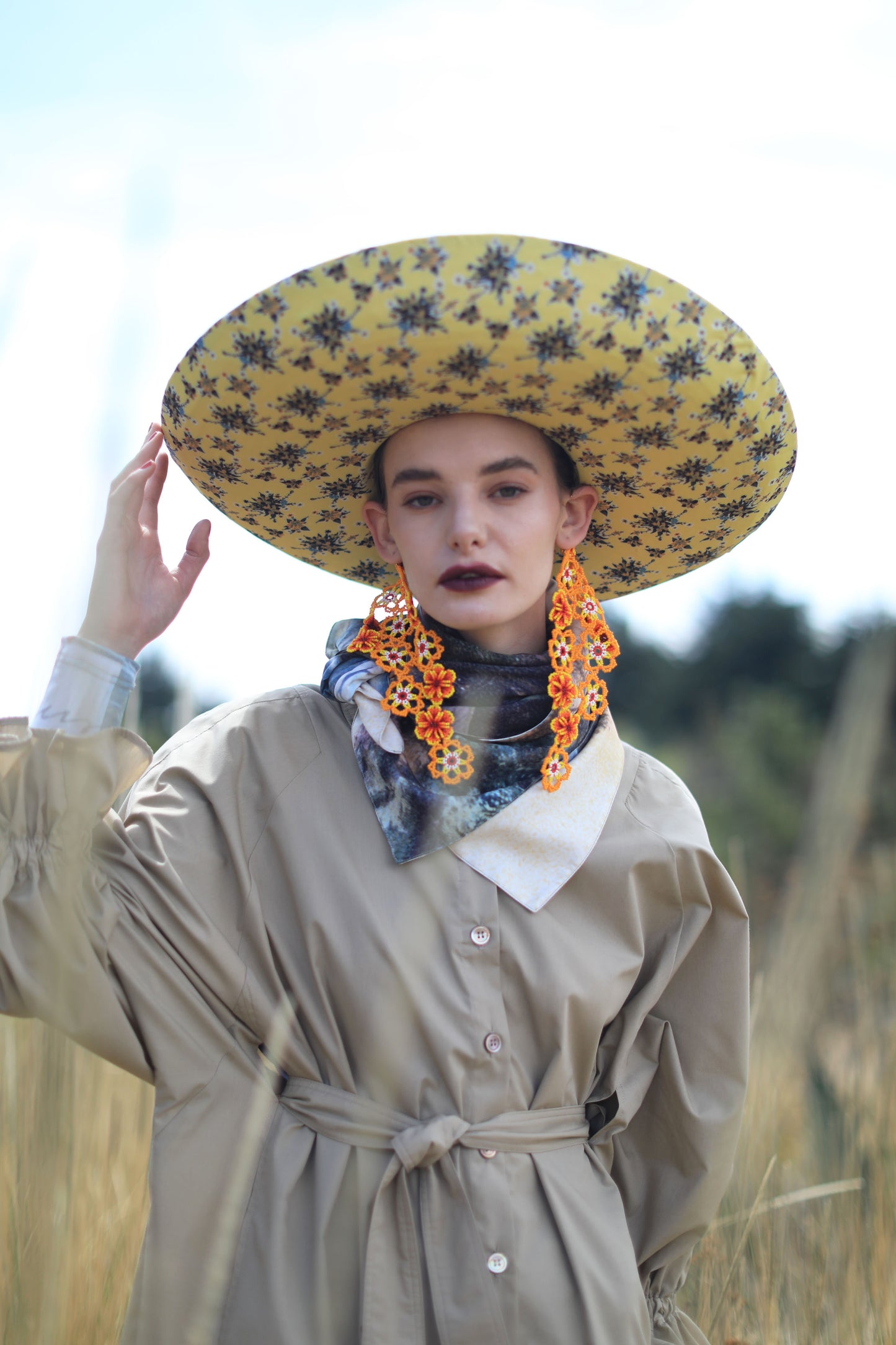 Mexican landscape print Scarf