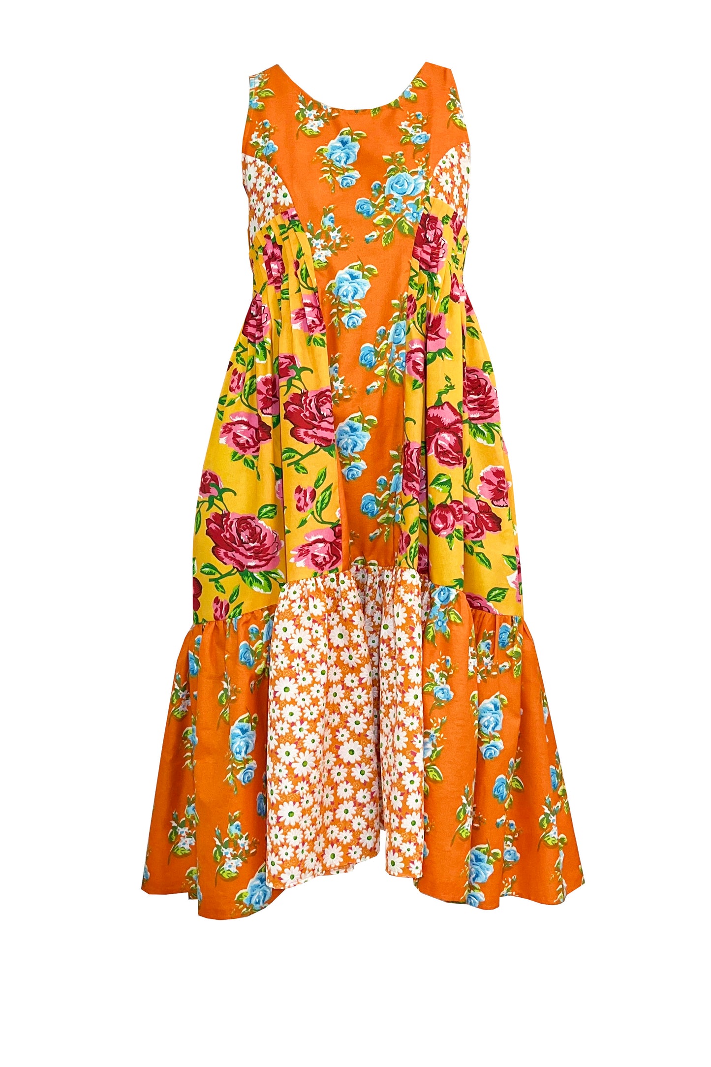 Mexican flower print resort dress