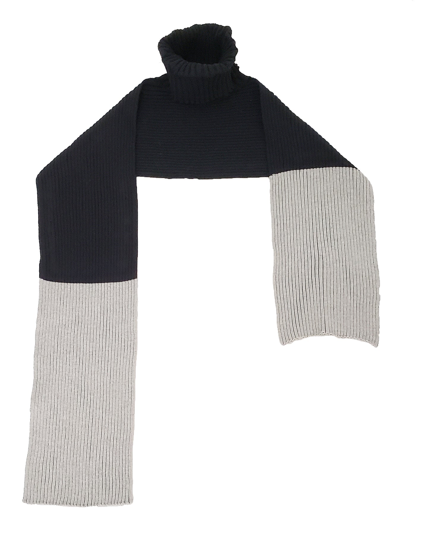 Turtle-neck inset scarf
