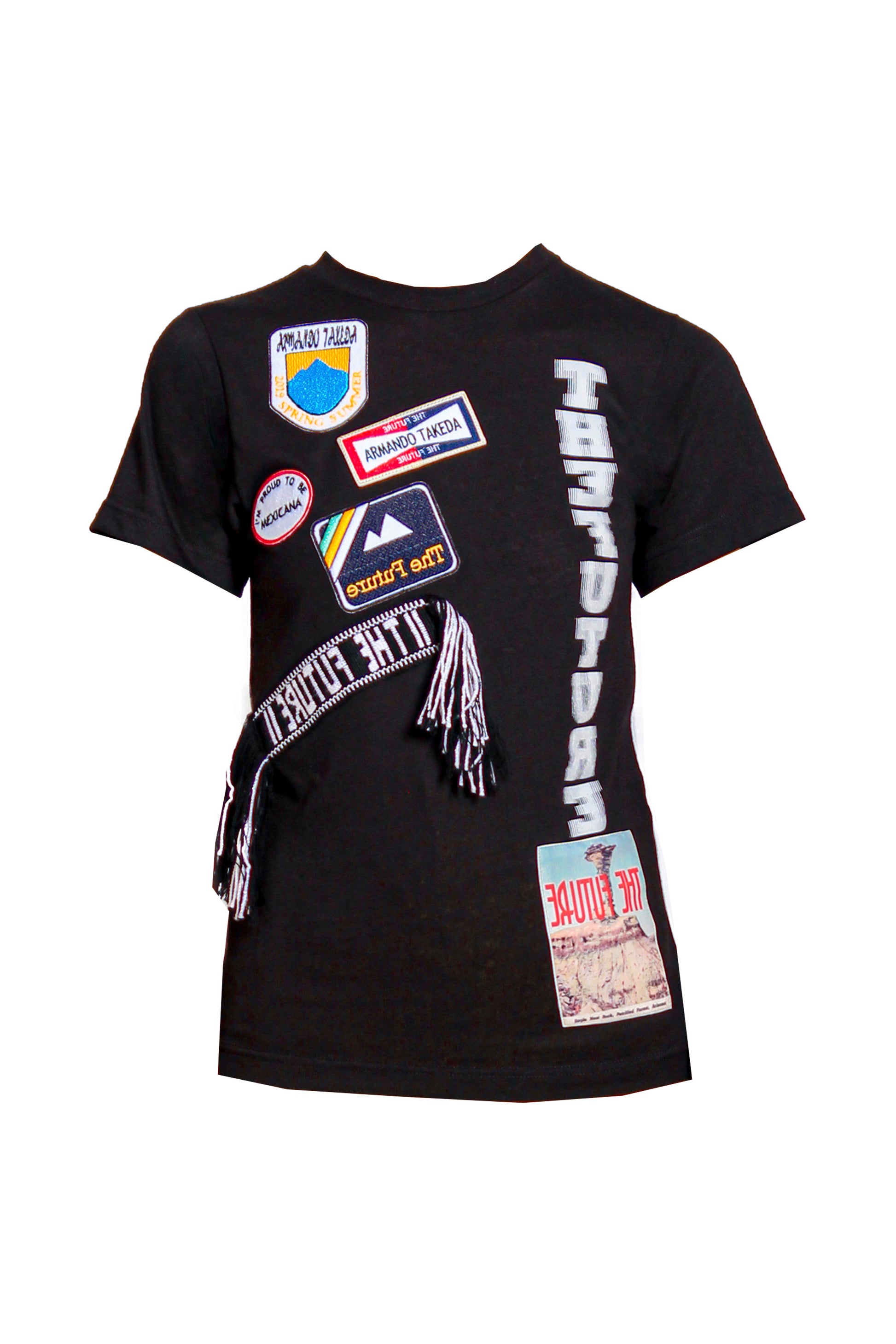 'El tiempo' Patch T-shirt with Purepecha tape – ARMANDO TAKEDA